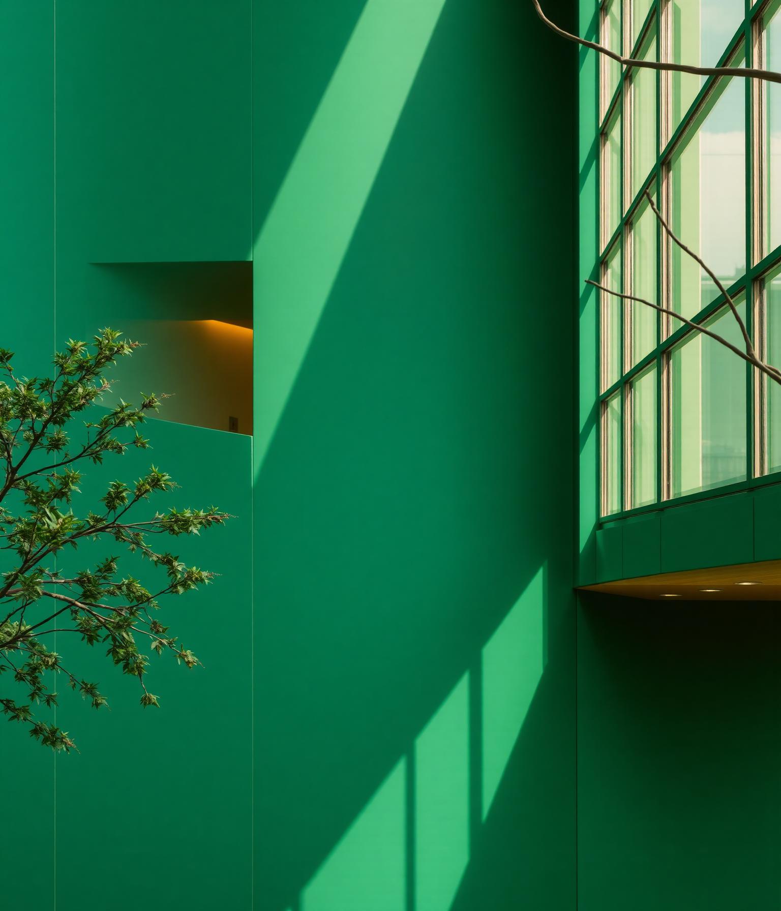 Architectural light study in emerald, Z Fun studio